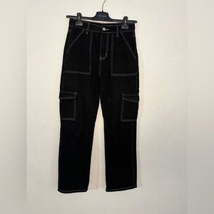Black cargo jeans